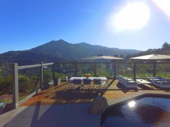 Mt. Tamalpais executive residence pool and outdoor dining